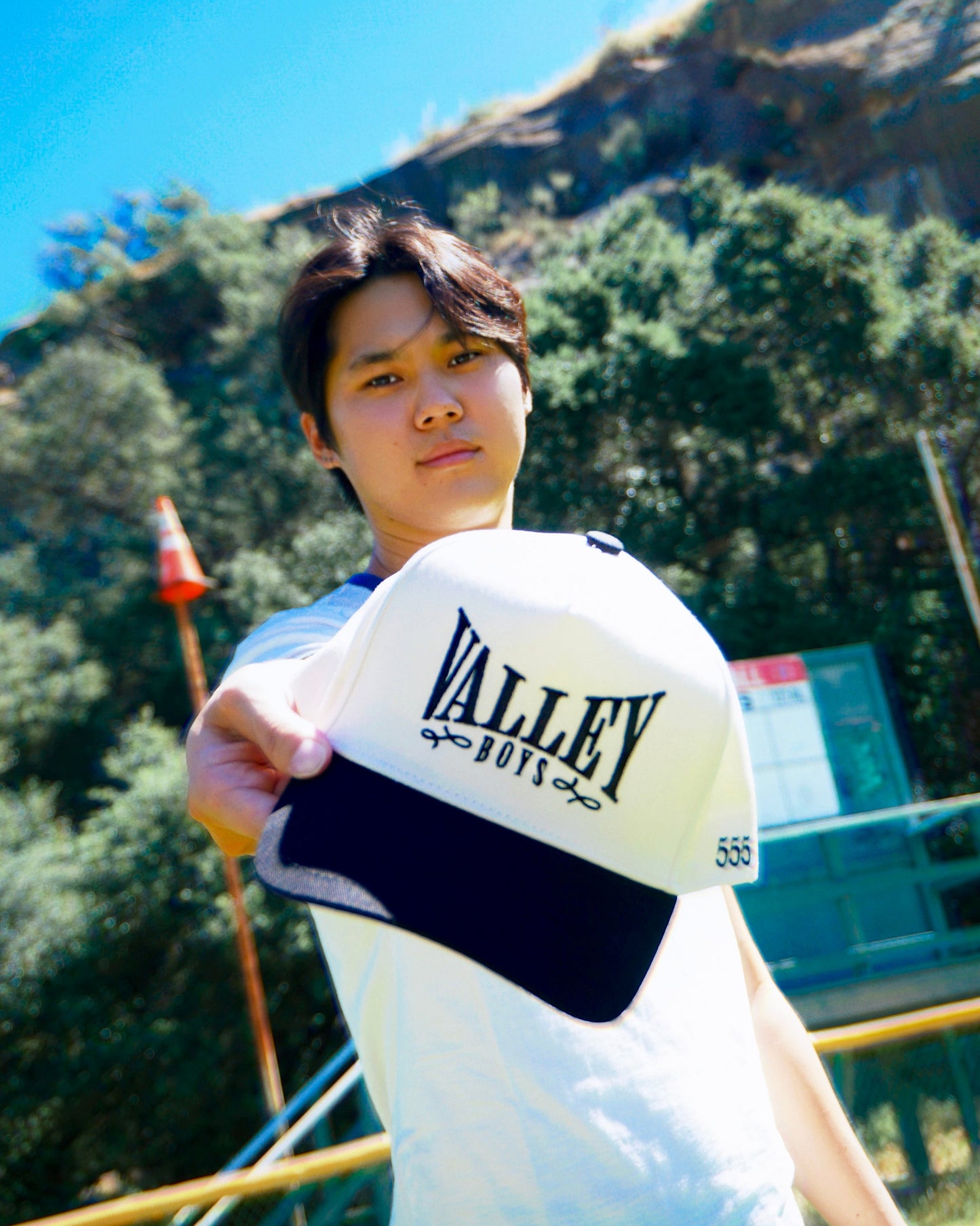 Valley Boys Trucker Hat (Cream & Black)